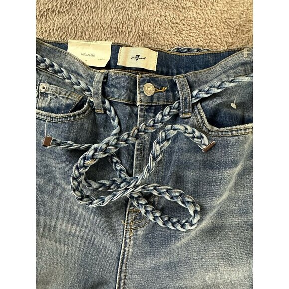 7 For All Mankind Megaflare Womens Jeans Medium Wash High Rise Size 27 NEW NWT - Picture 8 of 16